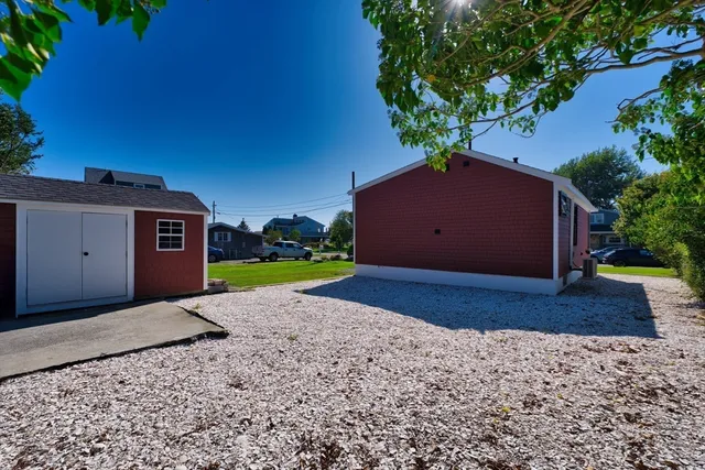 a house view with a garden space
