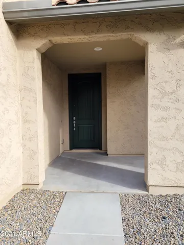a view of a door of the house