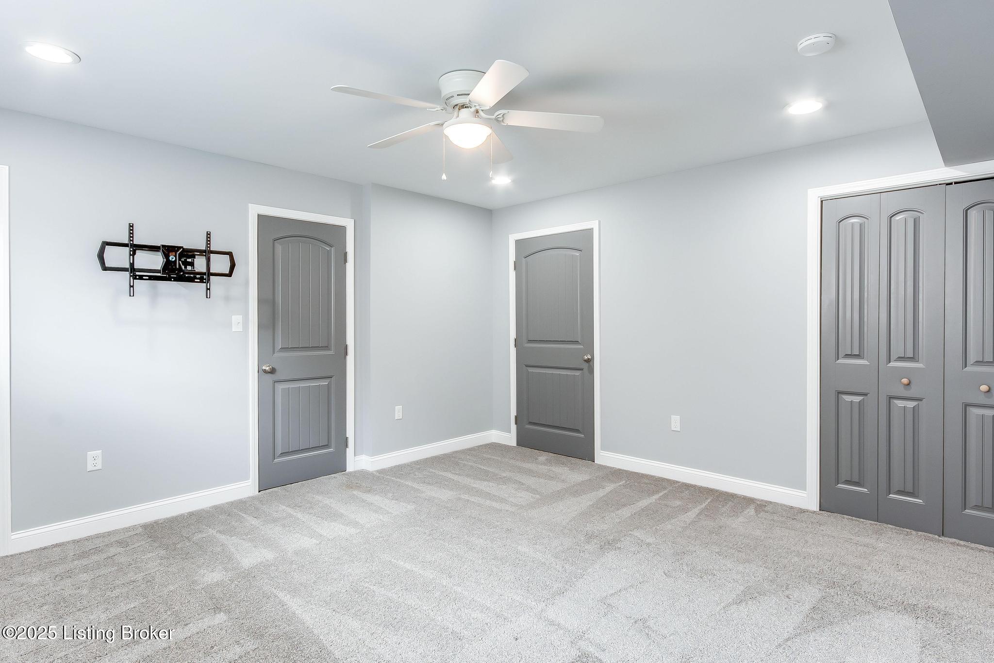 204 Autumn Ridge Drive Mount Washington, KY 40047 - Photo 38 of 61 Bedroom #4 with a ceiling fan/light fixture, his and her closets, additional storage closet, canned lighting, fresh coat of paint, full size window and access to Full Bath #3.