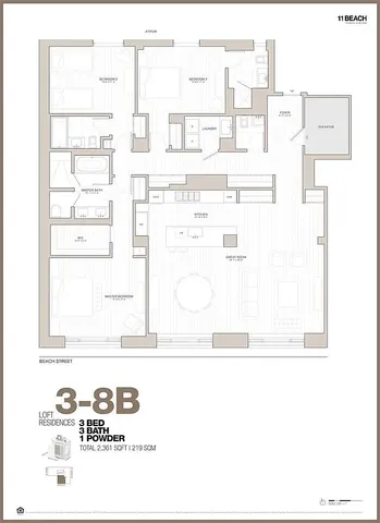 $5,690,000 | 11 Beach Street, Unit 5B | TriBeCa