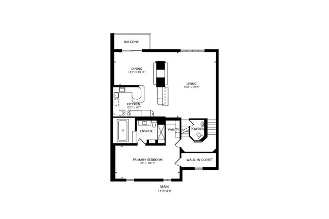 a white building with black door