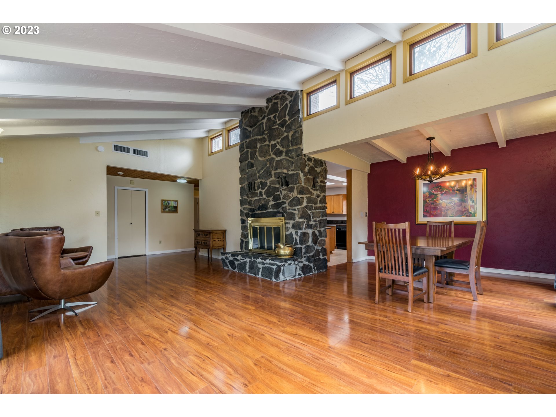 2210 Sandy Drive Eugene, OR 97401 - Photo 6 of 32 a living room with furniture and a fireplace