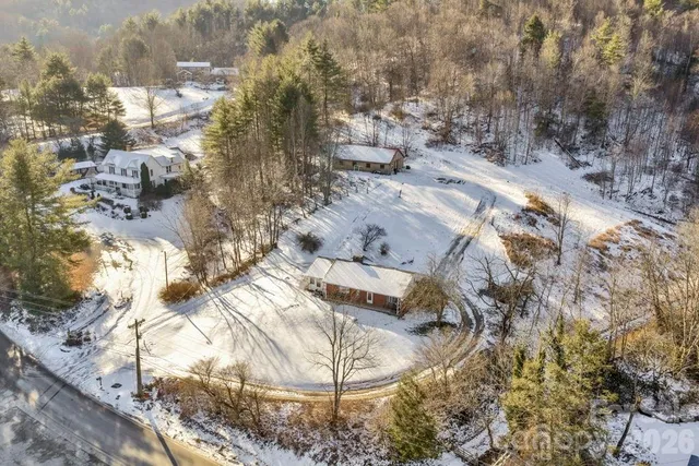 a view of a yard of a house