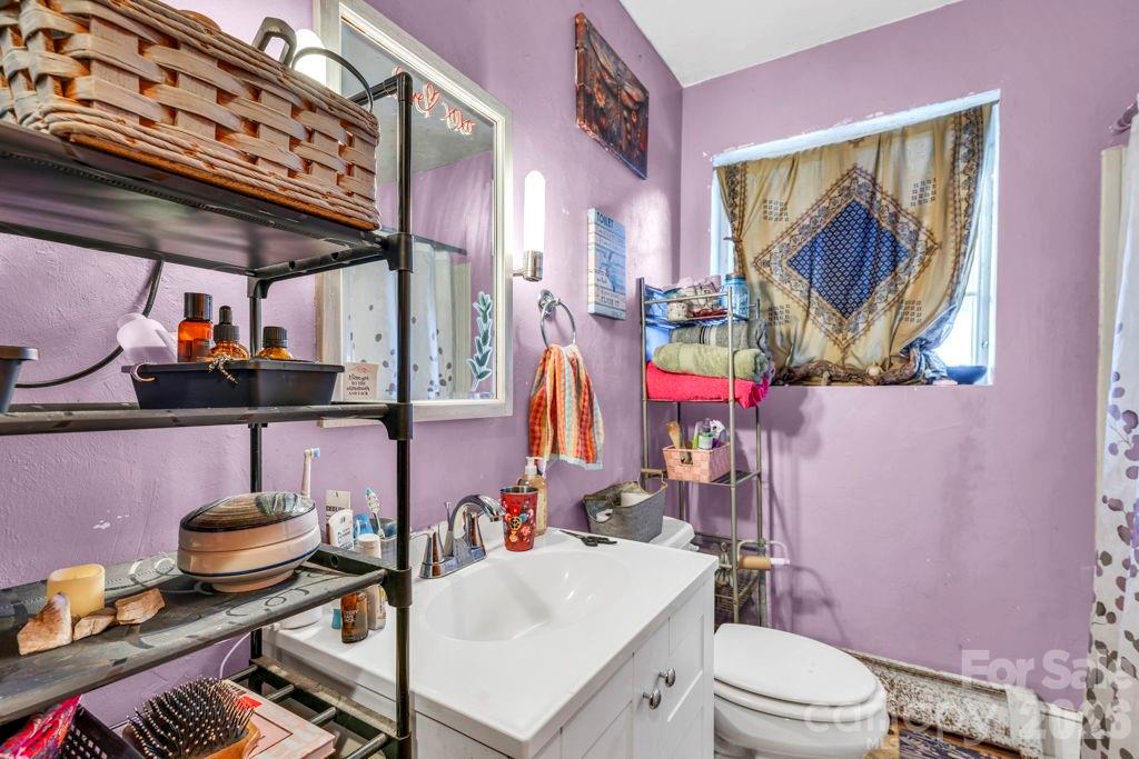 3606 Highway 194 Sugar Grove, NC 28679 - Photo 44 of 48 a bathroom with a toilet a sink and a mirror