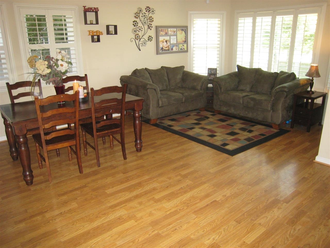 1418 Henshaw Road Oceanside, CA 92056 - Photo 5 of 25 Beautiful wood flooring in this living and dining room.