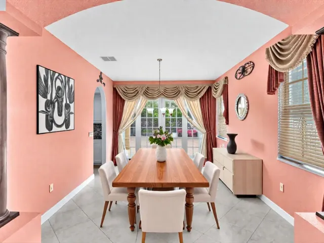 a front view of a house with swimming pool