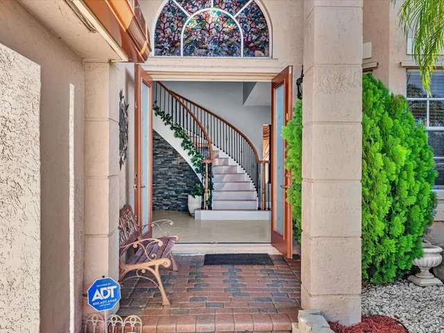 a view of an front door