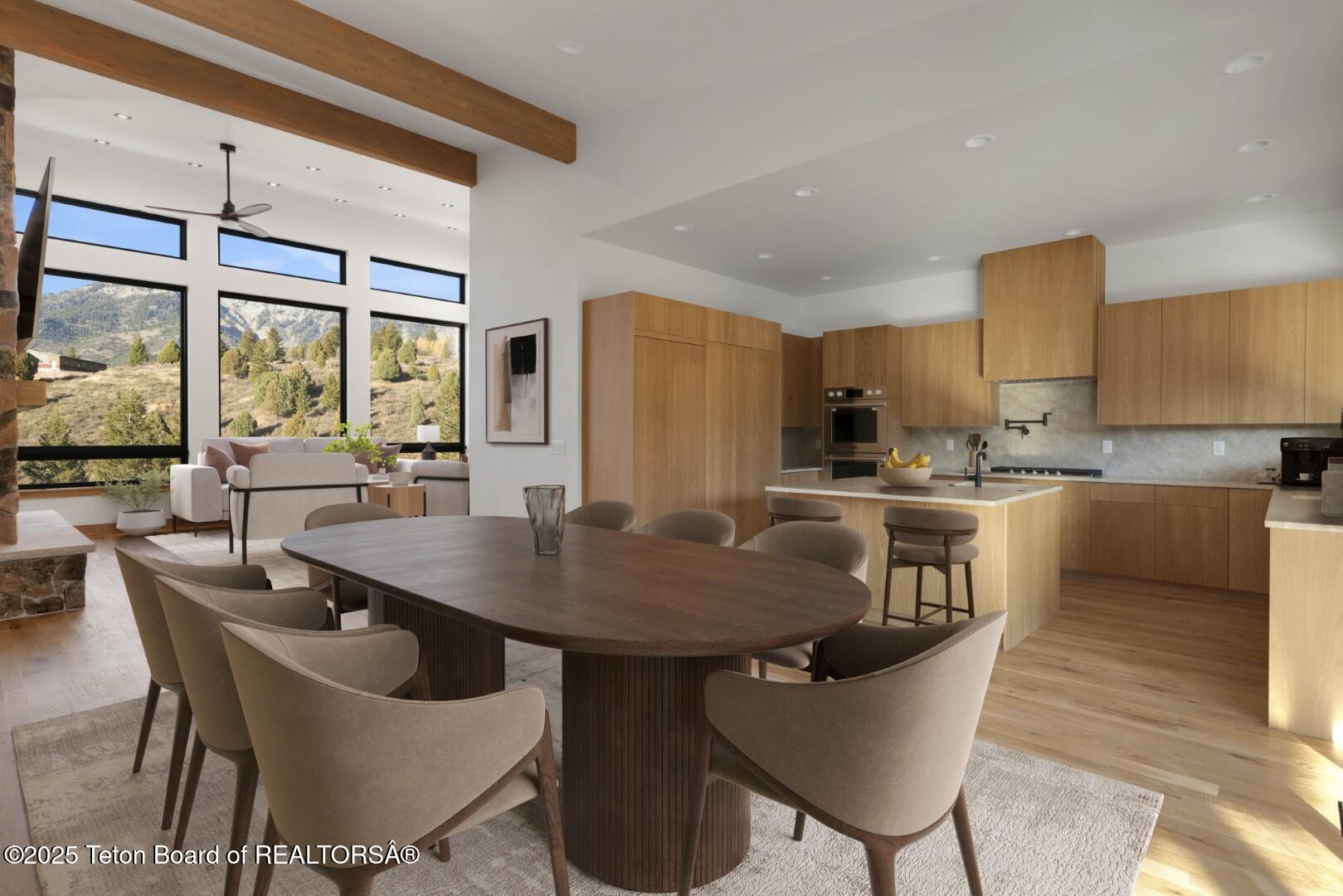 1480 Cutthroat Run Irwin, ID 83428 - Photo 20 of 60 2 - Interior (8.1) Kitchen-Dining to Gre