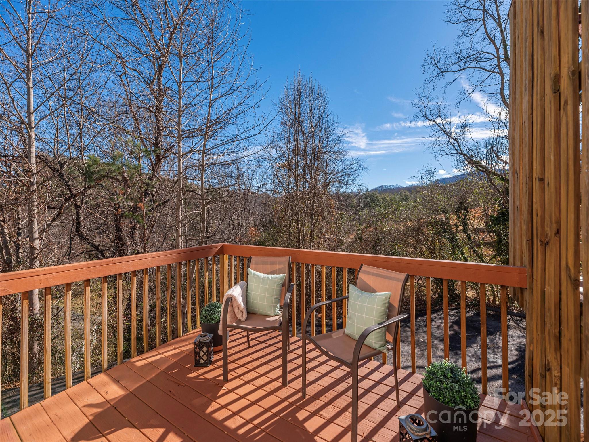 53 Vancott Court Clyde, NC 28721 - Photo 12 of 23 a view of a balcony with wooden floor and outdoor space