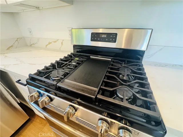 a close up of a stove