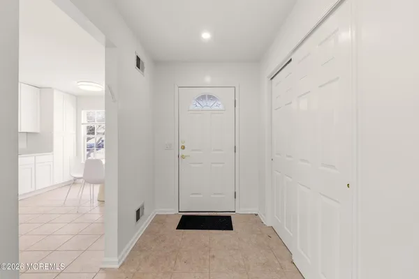 a view of hallway with a hallway