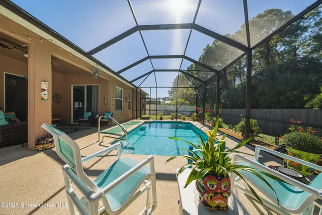 a house view with a seating space and garden view