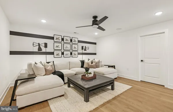 a bedroom with a bed and closet