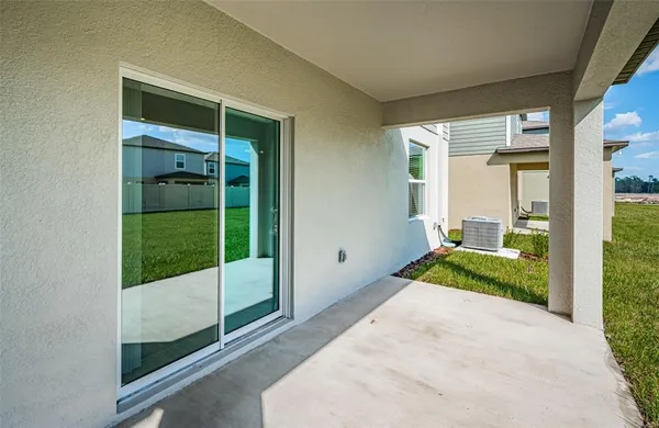 a view of backyard with window
