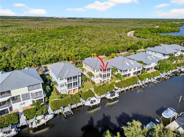 an aerial view of multiple house