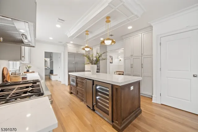 a kitchen with a stove and a sink