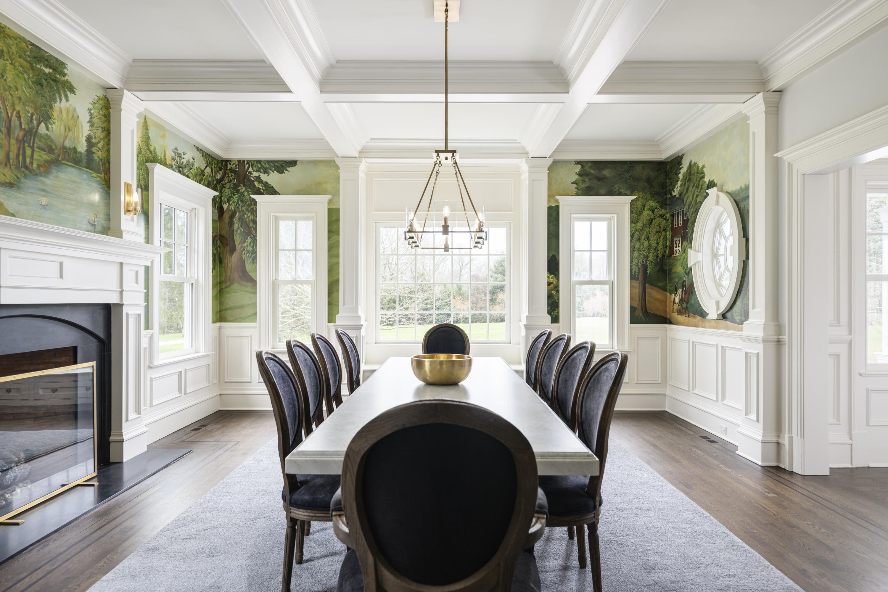 727 Smith Ridge Road New Canaan, CT 06840 - Photo 7 of 31 a view of a dining room with furniture window and wooden floor