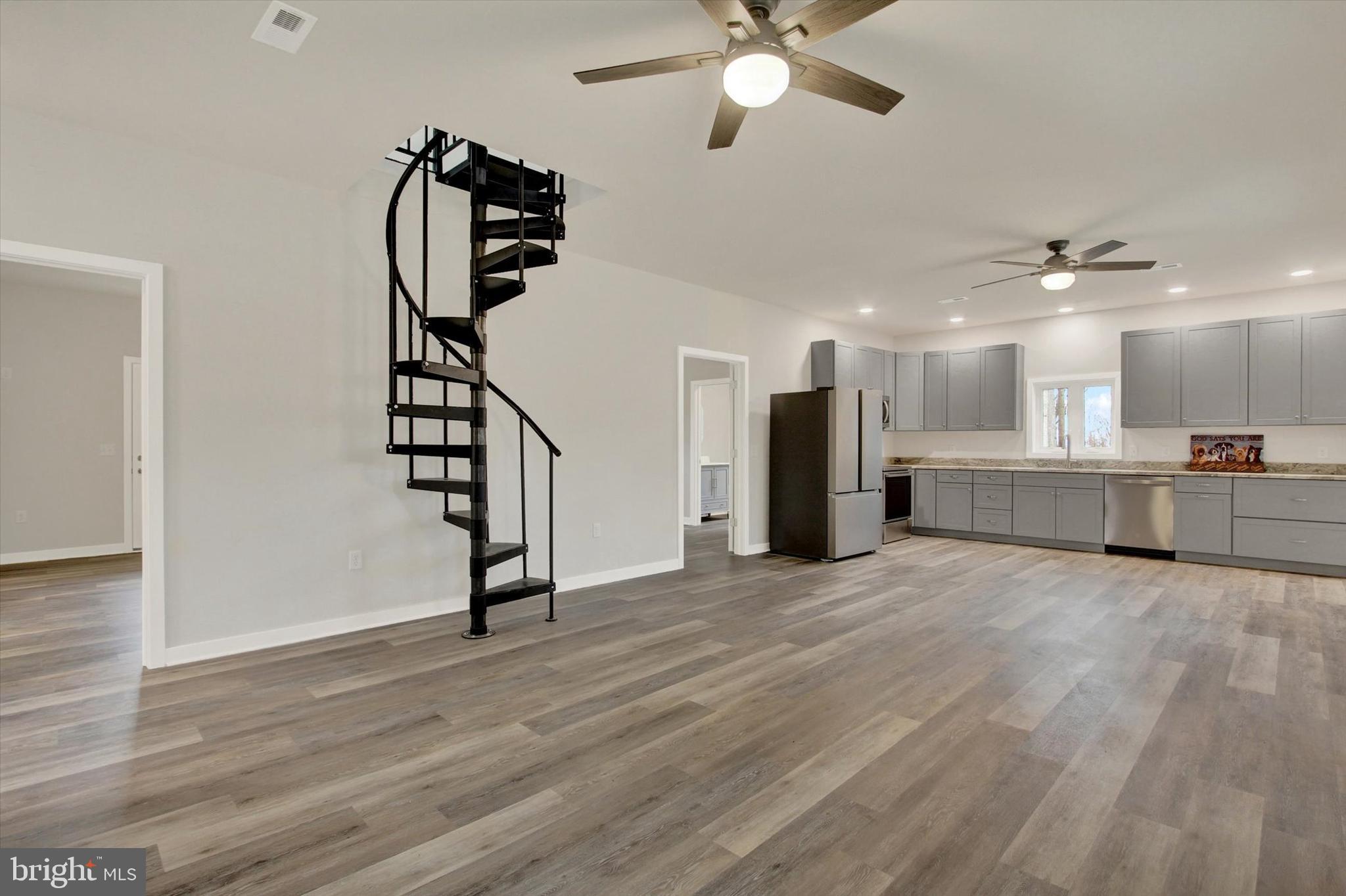 2 Pecan Trail Fairfield, PA 17320 - Photo 5 of 45 a view of a kitchen with a sink and a ceiling fan