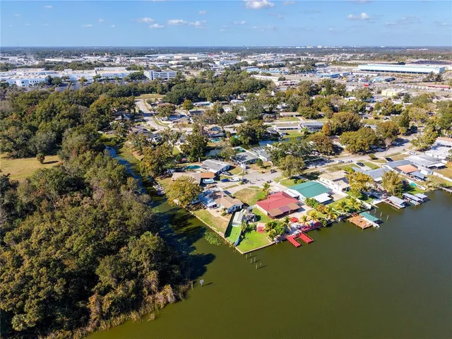 an aerial view of multiple house