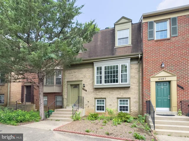 front view of a brick house