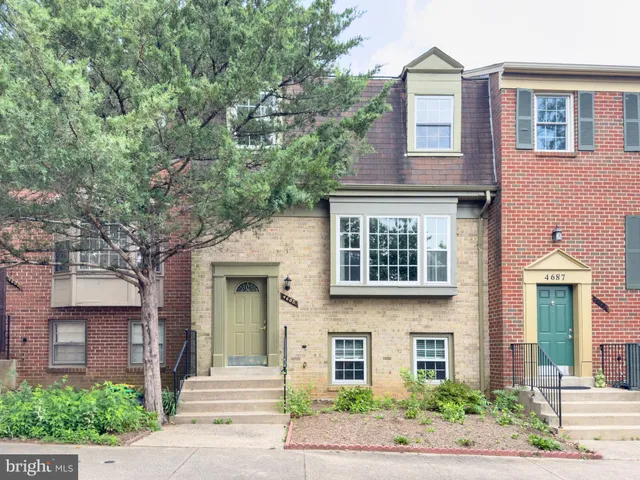 front view of a brick house