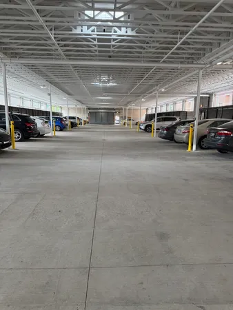 a car parked in garage