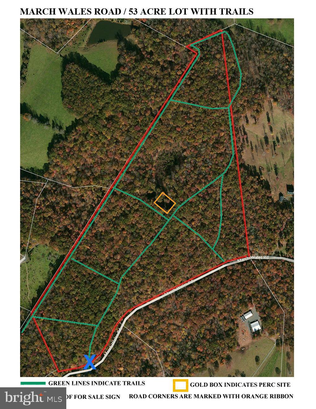 Wales Road Warrenton, VA 20186 - Photo 2 of 2 Aerial with marked trails
