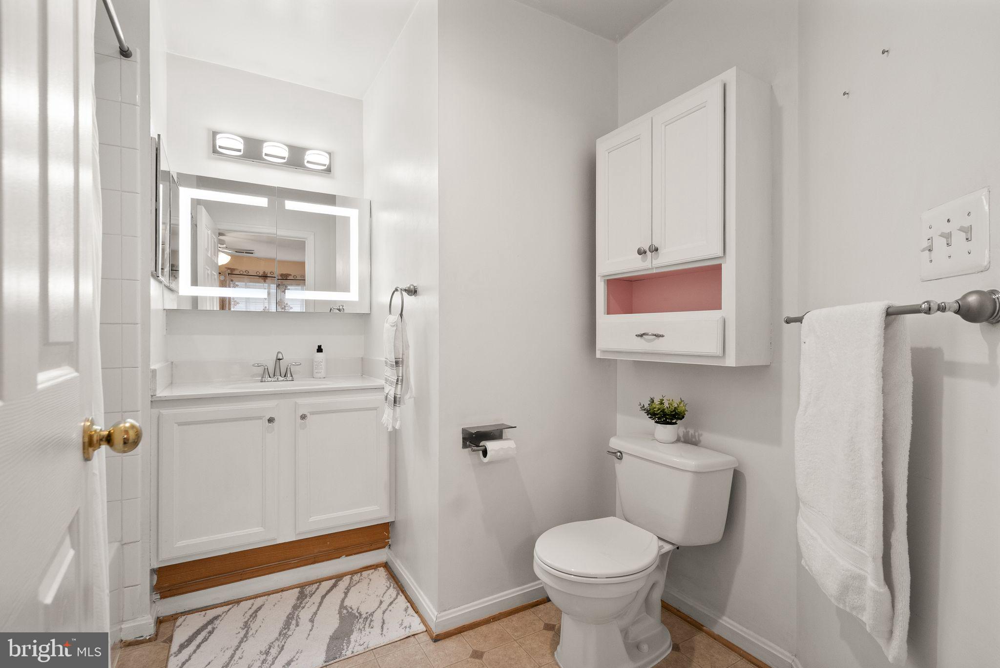 521 Constellation Square Southeast, Unit E Leesburg, VA 20175 - Photo 16 of 27 a bathroom with a sink toilet and shower