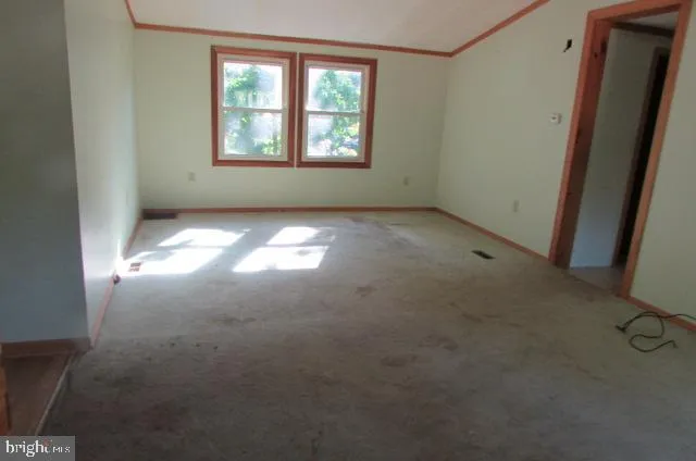 an empty room with a window