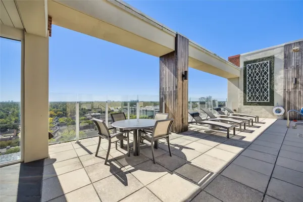 a outdoor space with furniture