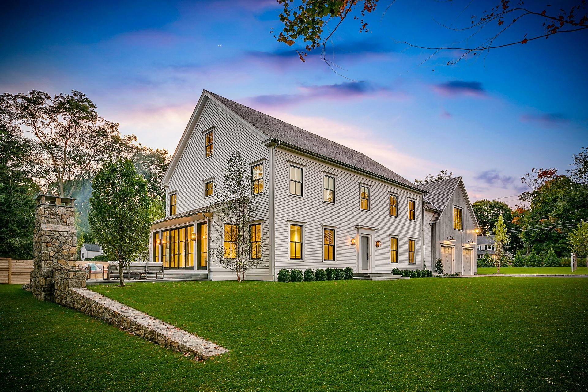 1 Deerfield Road Darien, CT 06820 - Photo 1 of 40 a front view of a house with a yard