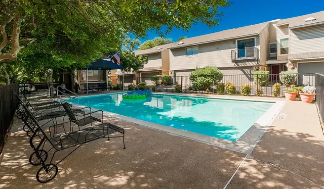 a view of a backyard with a garden