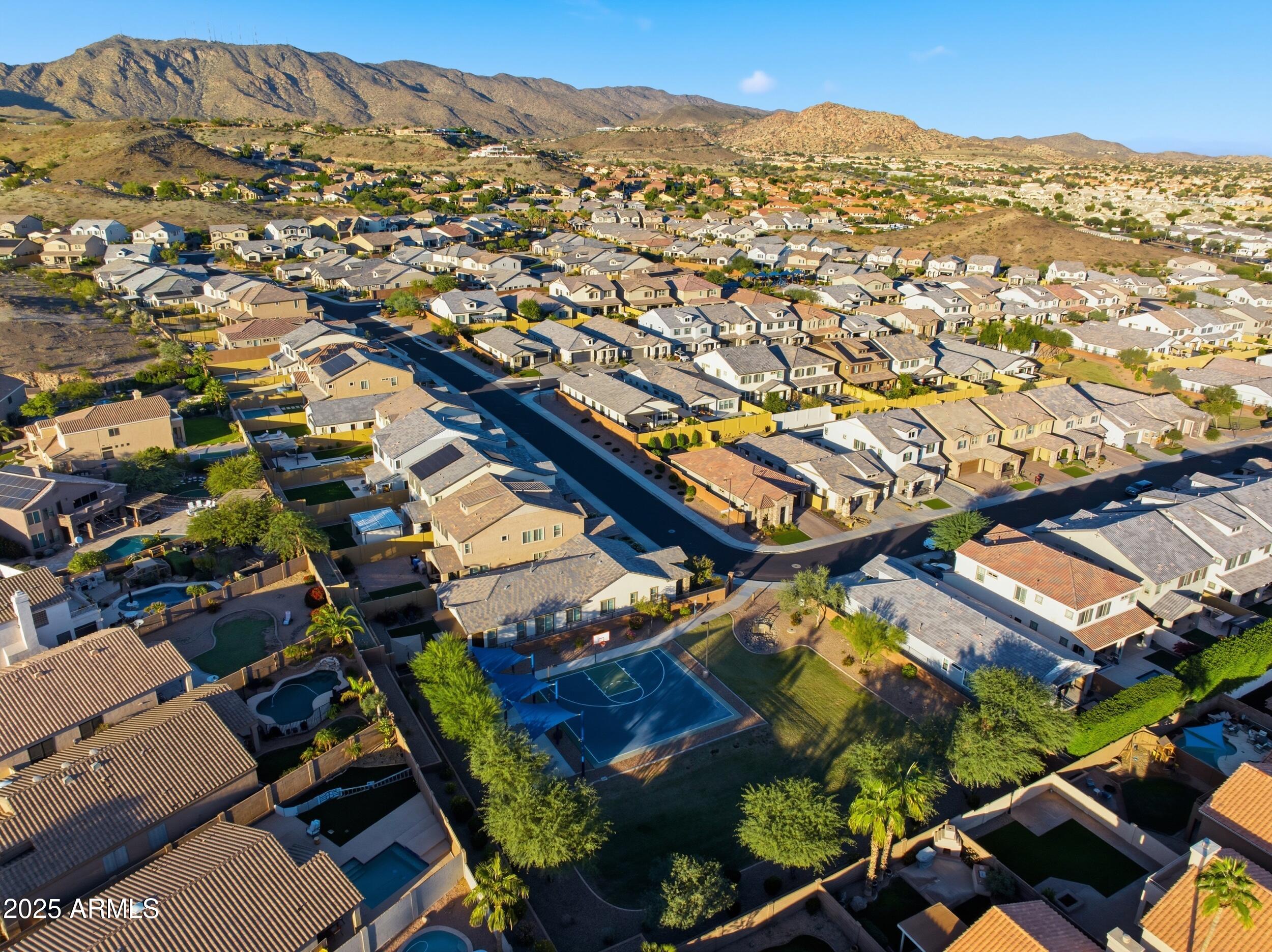 630 West Deer Creek Road Phoenix, AZ 85048 - Photo 45 of 47 an aerial view of residential houses with city street