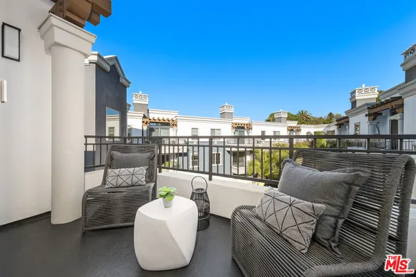 a view of balcony with couch