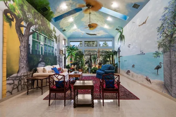 a spacious bathroom with a double vanity sink mirror and double