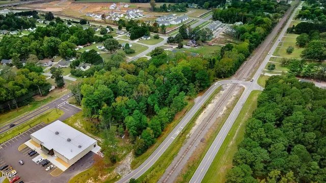 a view of a lake with a city view