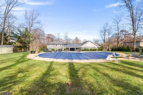 a view of outdoor space with garden and trees