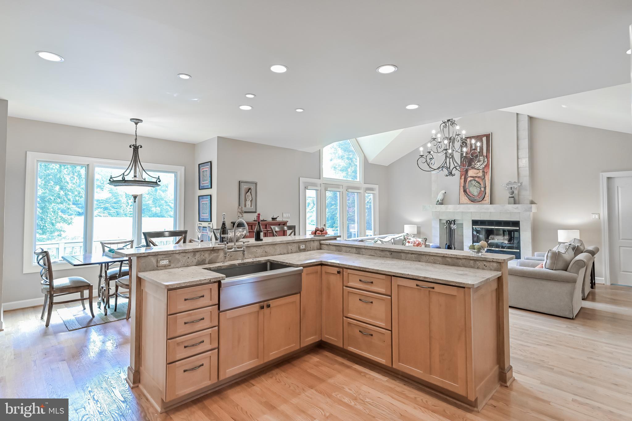 11311 Bright Pond Lane Reston, VA 20194 - Photo 13 of 50 Stainless Barn Sink Overlooking Open Kitchen