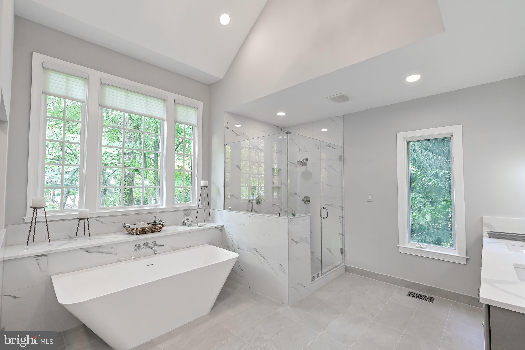 11311 Bright Pond Lane Reston, VA 20194 - Photo 25 of 50 Vessel Tub + Oversized Shower w/ Bench