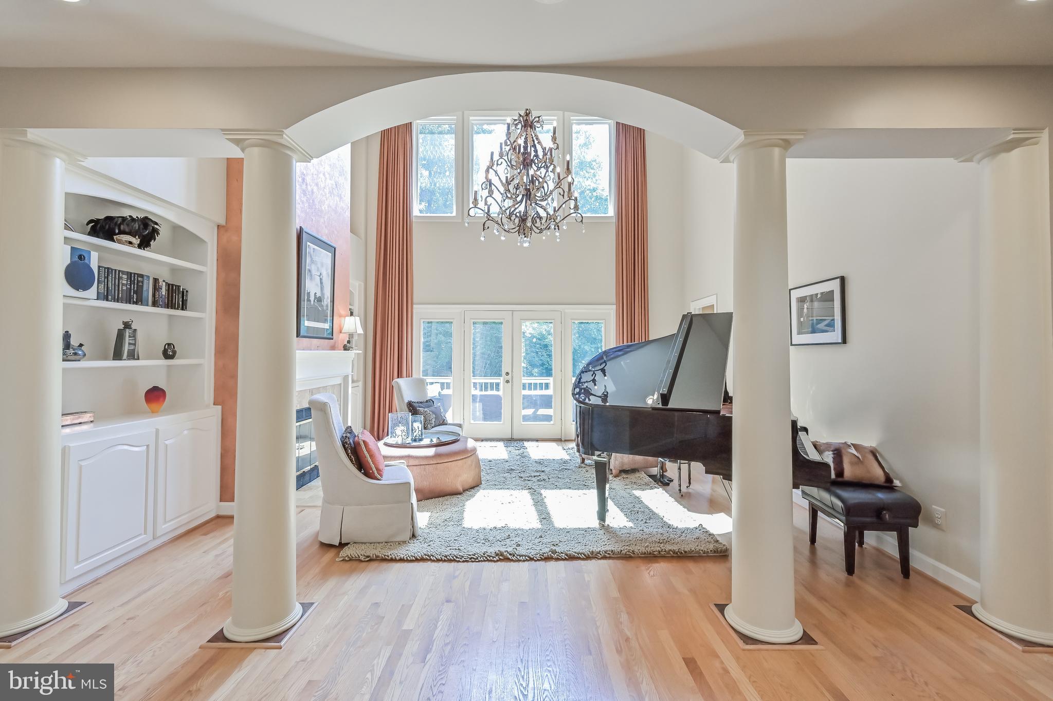 11311 Bright Pond Lane Reston, VA 20194 - Photo 4 of 50 Foyer View of Living Room w/ Architectural Pillars