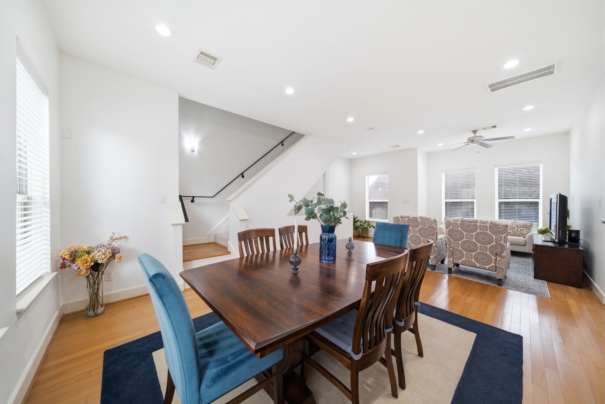 1910 Fletcher Street Houston, TX 77009 - Photo 21 of 34 Dining room with view of stairway to third floor and living room. Let's head on up....