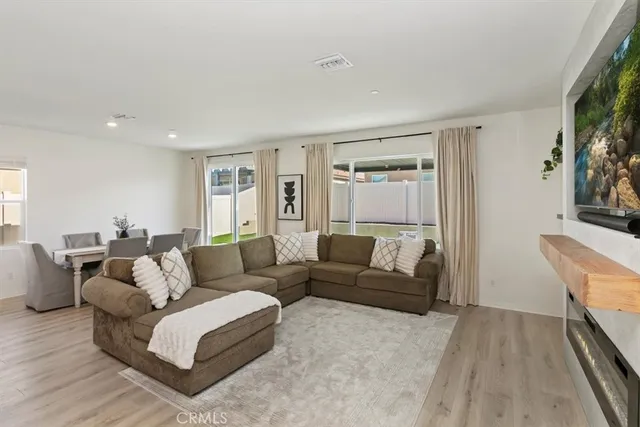 a living room with furniture and a couch