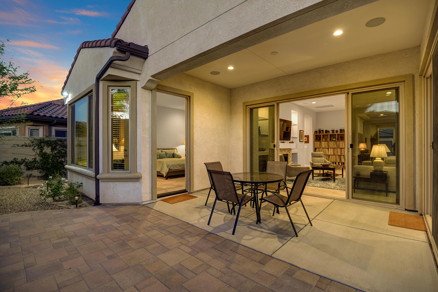 51 Merlot Rancho Mirage, CA 92270 - Photo 36 of 50 074 BACK COVERED PATIO NIGHT MLS