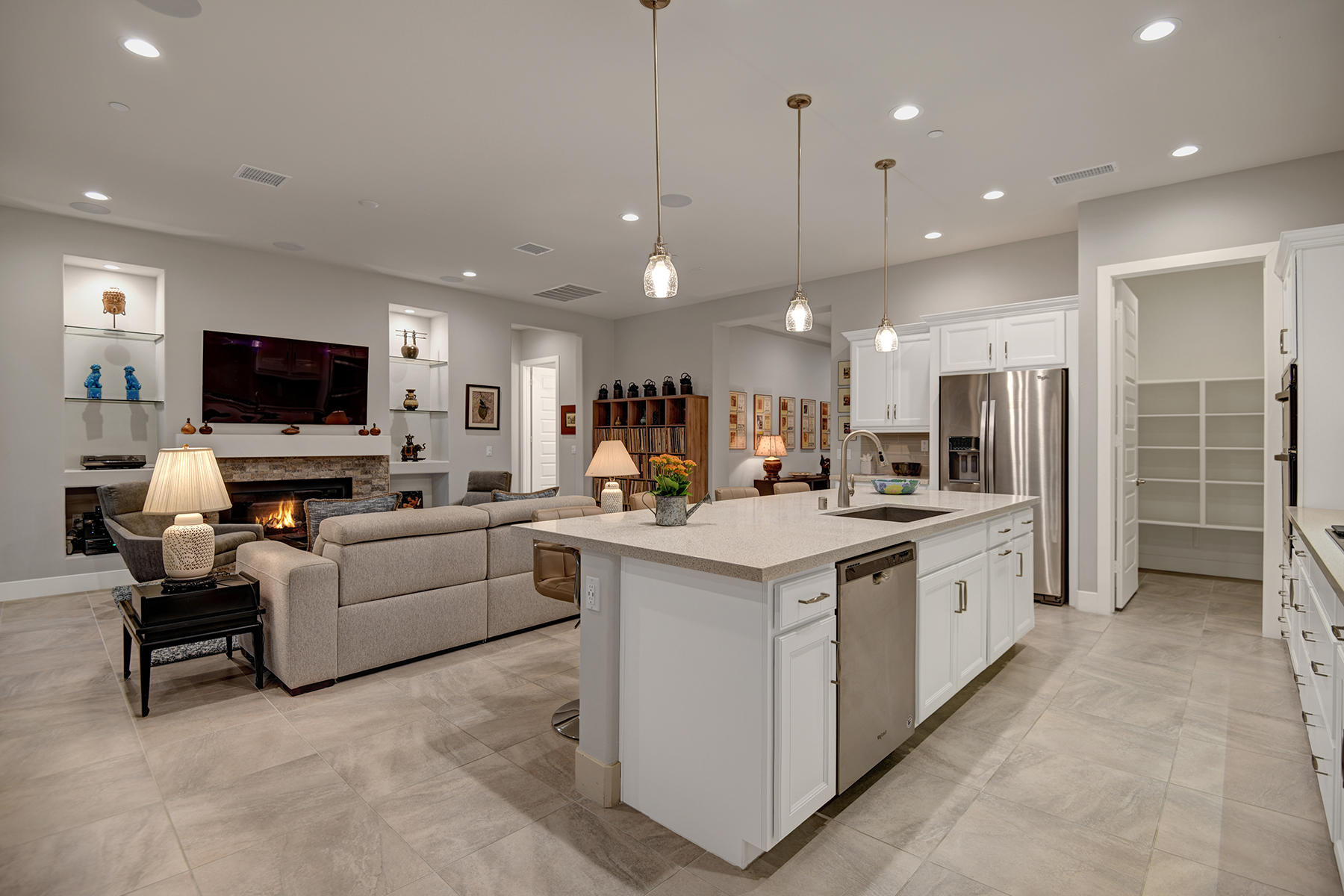 51 Merlot Rancho Mirage, CA 92270 - Photo 6 of 50 014 KITCHEN TO LIVINIG ROOM NIGHT MLS