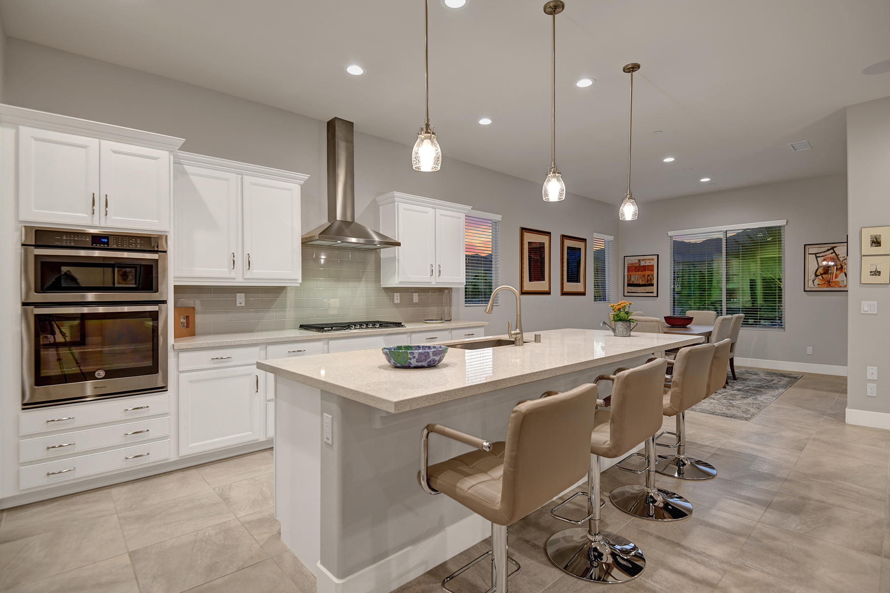 51 Merlot Rancho Mirage, CA 92270 - Photo 8 of 50 016 KITCHEN OVER BREAKFAST BAR NIGHT MLS