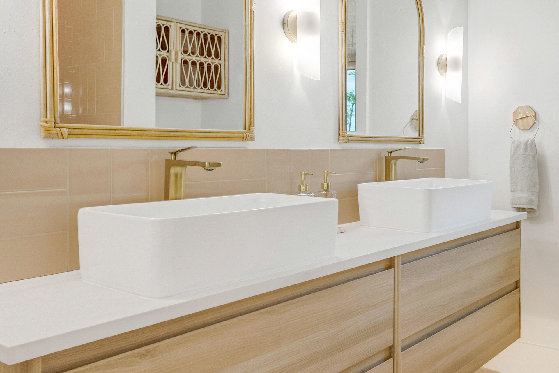 1341 Driftwood Point Road Santa Rosa Beach, FL 32459 - Photo 28 of 55 a bathroom with a sink and a mirror