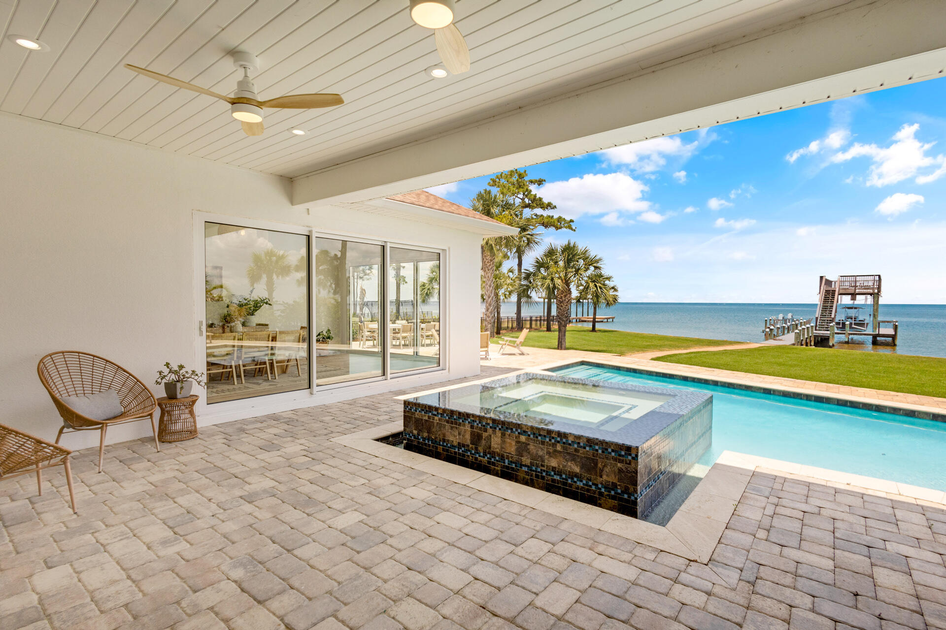 1341 Driftwood Point Road Santa Rosa Beach, FL 32459 - Photo 44 of 55 a spacious bathroom with a tub and view of living room