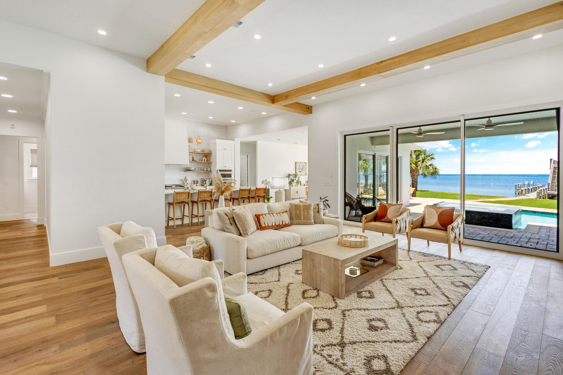 1341 Driftwood Point Road Santa Rosa Beach, FL 32459 - Photo 9 of 55 a living room with furniture and a large window