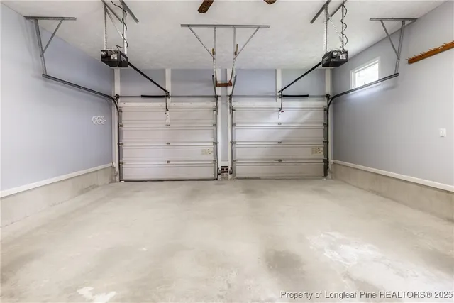 a view of a garage