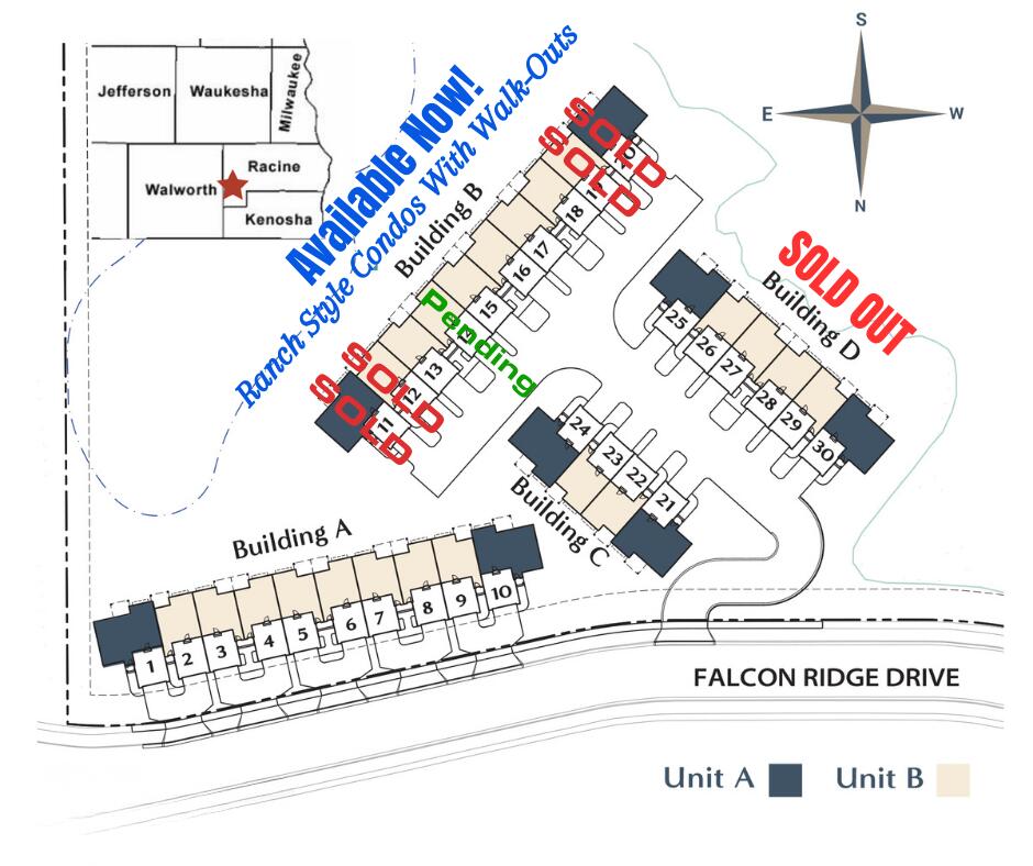 405 Falcon Ridge Drive, Unit 15 Burlington, WI 53105 - Photo 29 of 33 buildings-map